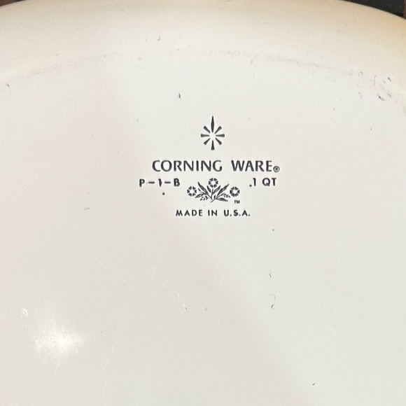 🌟HP🌟VTG 1966-1969 CorningWare Blue Cornflower Covered Casserole Dish 1 Quart - Picture 10 of 11
